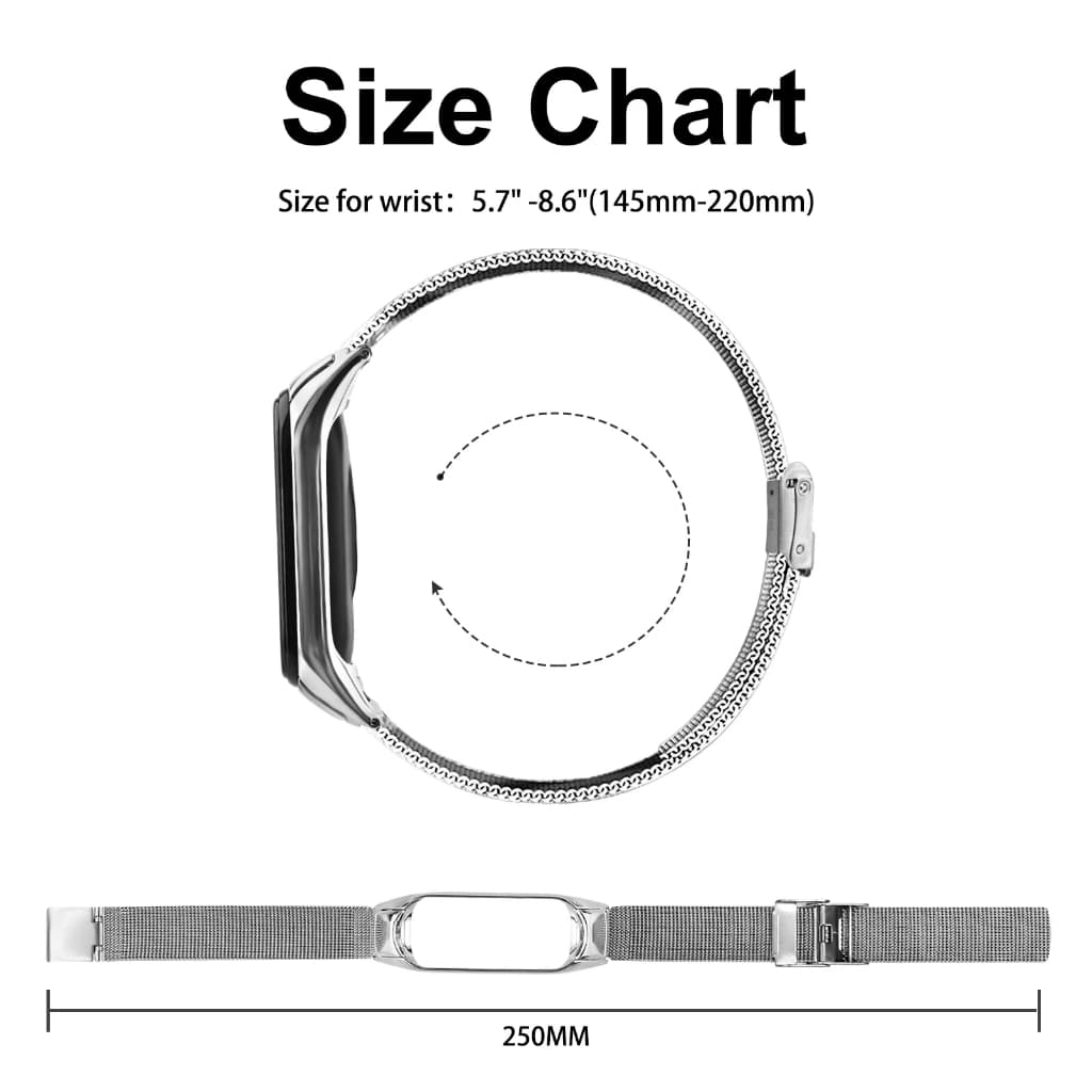 สายสแตนเลสสําหรับ เสี่ยวหมี่ for Mi Band 10 9 8 สร้อยข้อมือโลหะสายรัดข้อมือสําหรับ for Mi Band 7 6 5 4 3 สายอุปกรณ์เสริม รูปที่ 7
