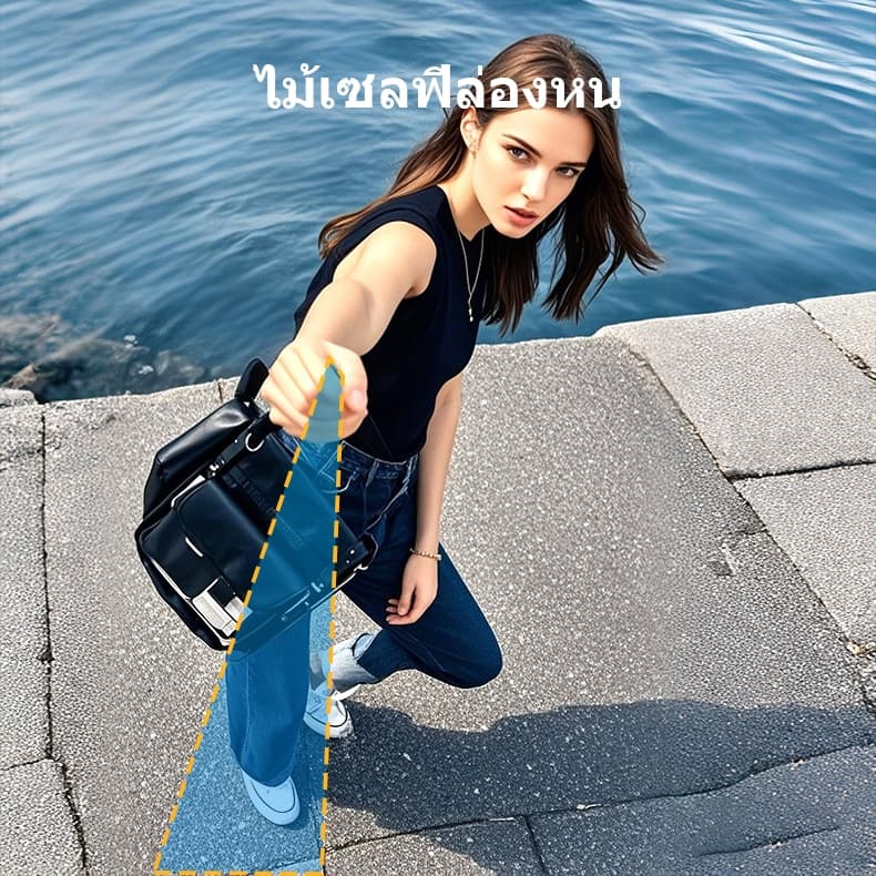 ไม้เซลฟี่ที่มองไม่เห็นสําหรับ Insta360 X5 / X4 Air / X4 / X3 Bullet Time Rotary Handle ขาตั้งกล้อง รูปที่ 6