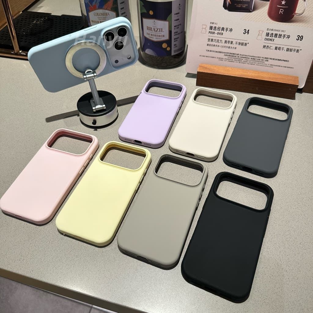 แม่เหล็กซิลิโคนเหลว iP17 16 พร้อมปุ่มป้องกันเคสโทรศัพท์สําหรับ iPhone 17 16 15 Pro Max ซิลิโคนนุ่มกรณี 17Air โทรศัพท์กันกระแทกปกหลัง รูปที่ 9