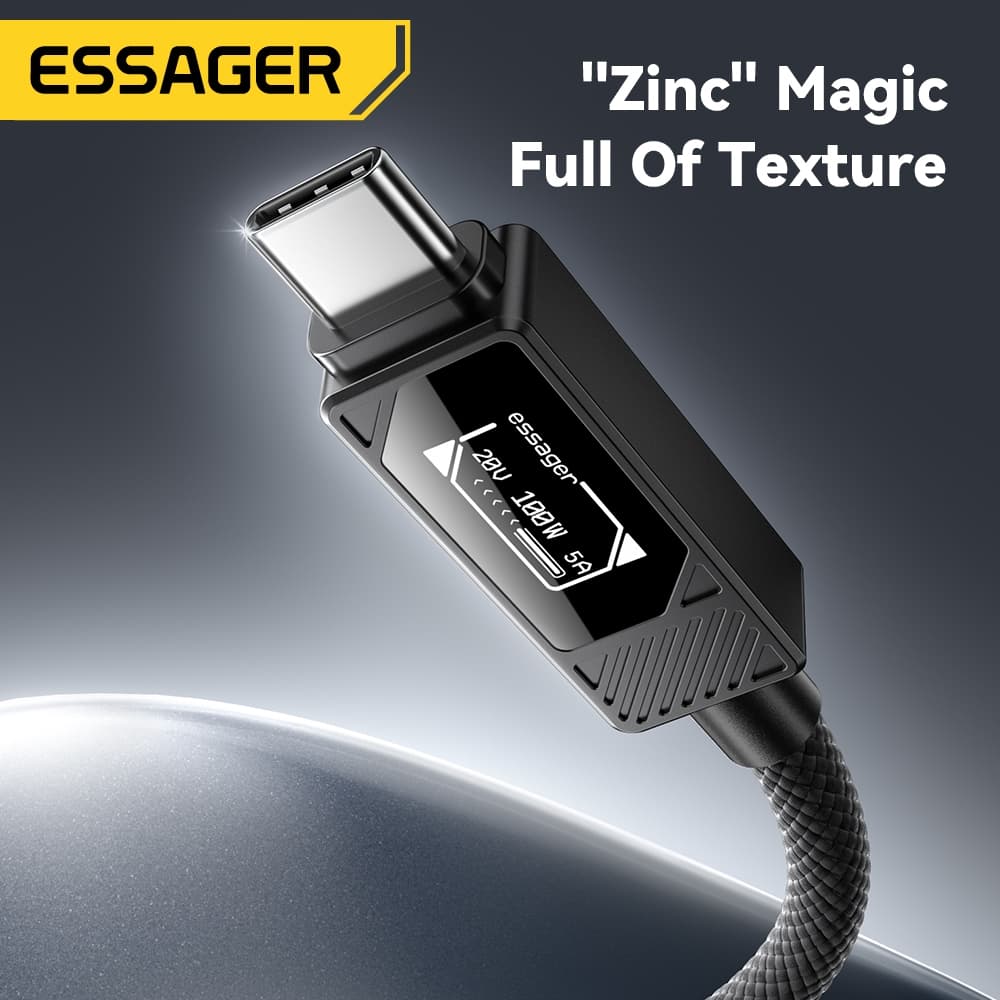 Essager 100W 7A USB A Type CTo Type C PD สายชาร์จเร็วชิป E-Marker ในตัวสําหรับโทรศัพท์ IP Samsung รูปที่ 7