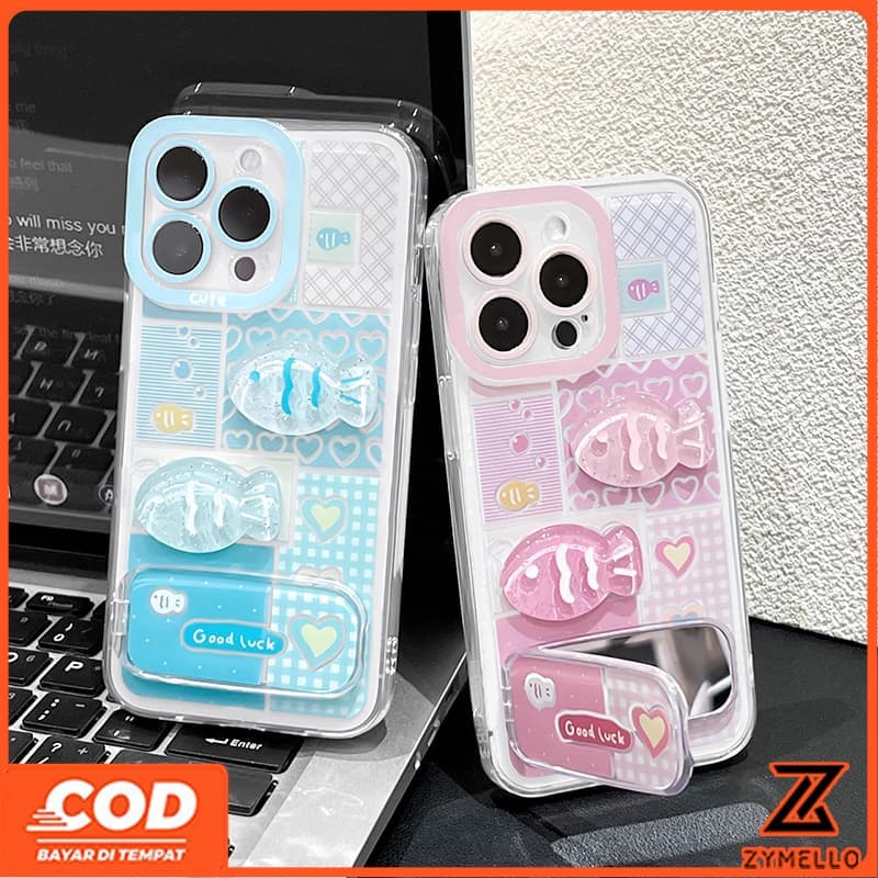 เหมาะสําหรับ OPPO Reno 15F Reno14F Reno14 Pro Reno 13F Reno12 F Reno 11F Reno10 Reno8Z Reno7Z Reno8T Reno5 Reno4 Reno6zFashion จิ๊กซอว์รูปแบบกระจกขาตั้งกันกระแทก TPU โทรศัพท์ รูปที่ 1