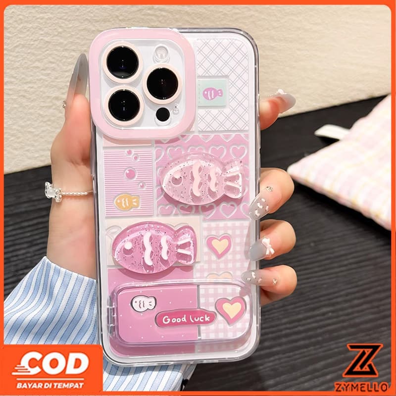 เหมาะสําหรับ OPPO Reno 15F Reno14F Reno14 Pro Reno 13F Reno12 F Reno 11F Reno10 Reno8Z Reno7Z Reno8T Reno5 Reno4 Reno6zFashion จิ๊กซอว์รูปแบบกระจกขาตั้งกันกระแทก TPU โทรศัพท์ รูปที่ 5