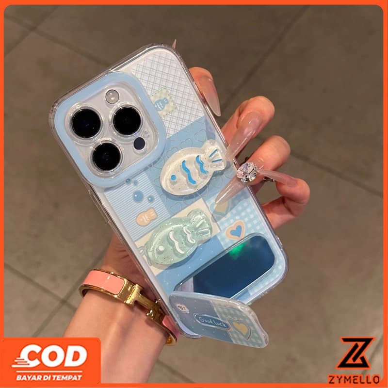 เหมาะสําหรับ OPPO Reno 15F Reno14F Reno14 Pro Reno 13F Reno12 F Reno 11F Reno10 Reno8Z Reno7Z Reno8T Reno5 Reno4 Reno6zFashion จิ๊กซอว์รูปแบบกระจกขาตั้งกันกระแทก TPU โทรศัพท์ รูปที่ 8