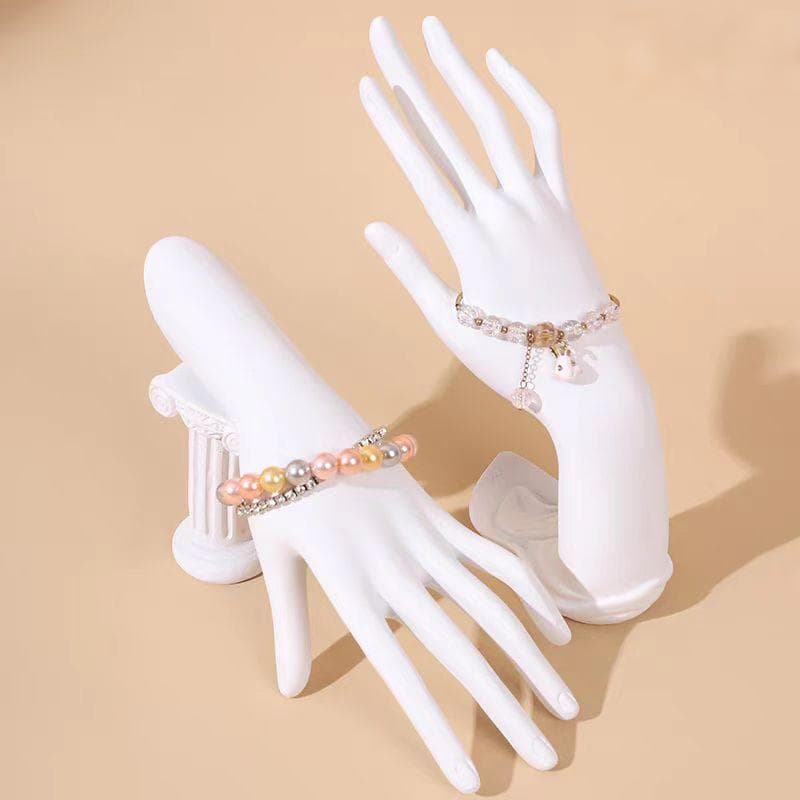 Creative Resin Hand Mannequin – ขาตั้งแสดงเครื่องประดับและที่วางจัดเก็บสําหรับแหวน, สร้อยข้อมือ, นาฬิกา, กําไลข้อมือ, เหมาะสําหรับร้านเครื่องประดับ, ร้าน Windows, ร้านเสริมสวย & Home Organization รูปที่ 8