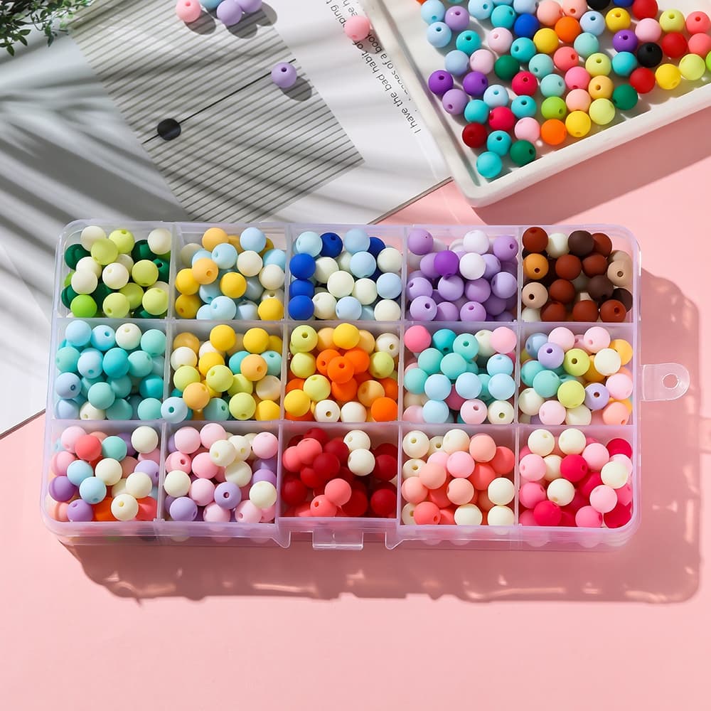 St.kunkka 50/100Pcs 6มม.ลูกปัดกลมอะครีลิคเคลือบฝ้า ลูกปัดสีผสม ลูกปัดหลวม ลูกปัดที่มีรู สำหรับทำสร้อยคอเครื่องประดับ DIY ทำมือ รูปที่ 3