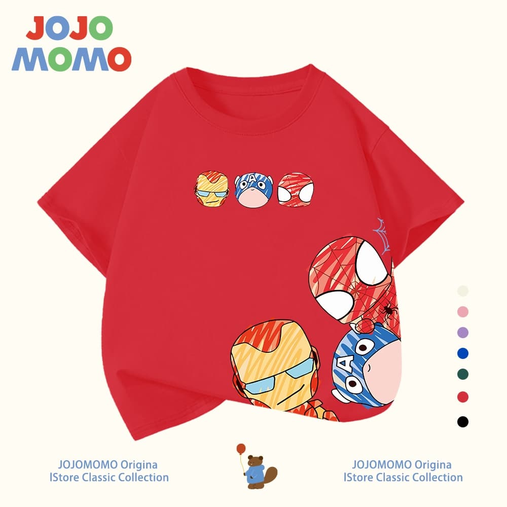 เสื้อยืดเด็กผู้ชาย แขนสั้น ลายการ์ตูน Marvel ผ้าฝ้ายแท้100% นุ่มสบาย ฮิตมาก ภายใน 24ชม รูปที่ 4