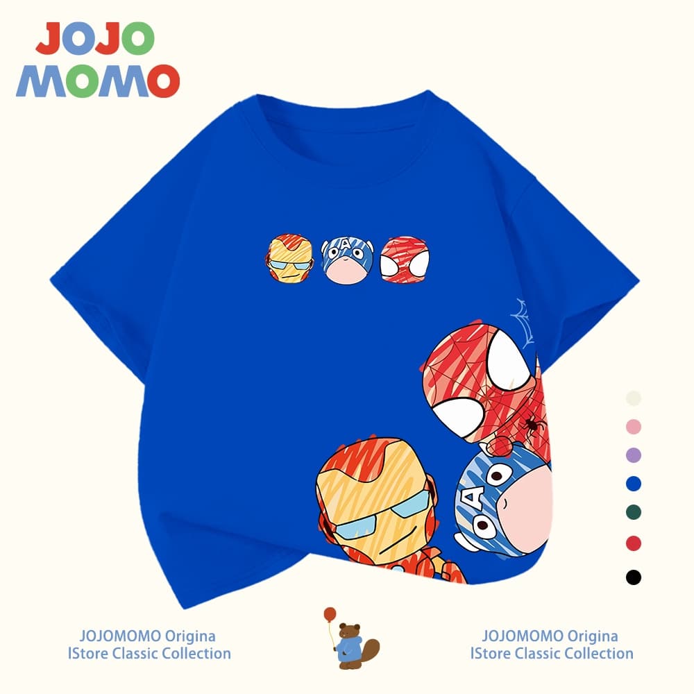 เสื้อยืดเด็กผู้ชาย แขนสั้น ลายการ์ตูน Marvel ผ้าฝ้ายแท้100% นุ่มสบาย ฮิตมาก ภายใน 24ชม รูปที่ 5
