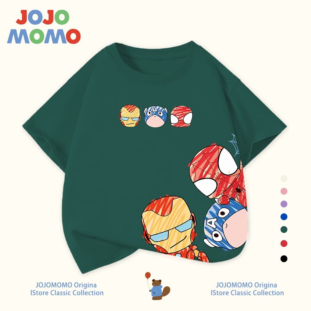 เสื้อยืดเด็กผู้ชาย แขนสั้น ลายการ์ตูน Marvel ผ้าฝ้ายแท้100% นุ่มสบาย ฮิตมาก ภายใน 24ชม รูปที่ 6