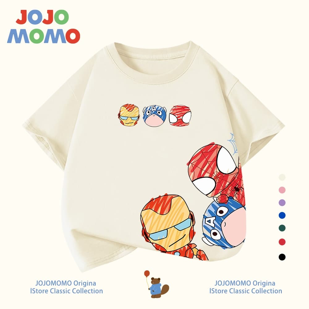 เสื้อยืดเด็กผู้ชาย แขนสั้น ลายการ์ตูน Marvel ผ้าฝ้ายแท้100% นุ่มสบาย ฮิตมาก ภายใน 24ชม รูปที่ 7