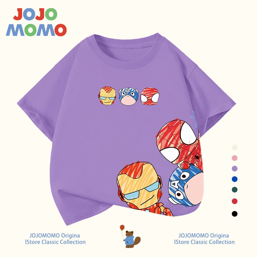เสื้อยืดเด็กผู้ชาย แขนสั้น ลายการ์ตูน Marvel ผ้าฝ้ายแท้100% นุ่มสบาย ฮิตมาก ภายใน 24ชม รูปที่ 8