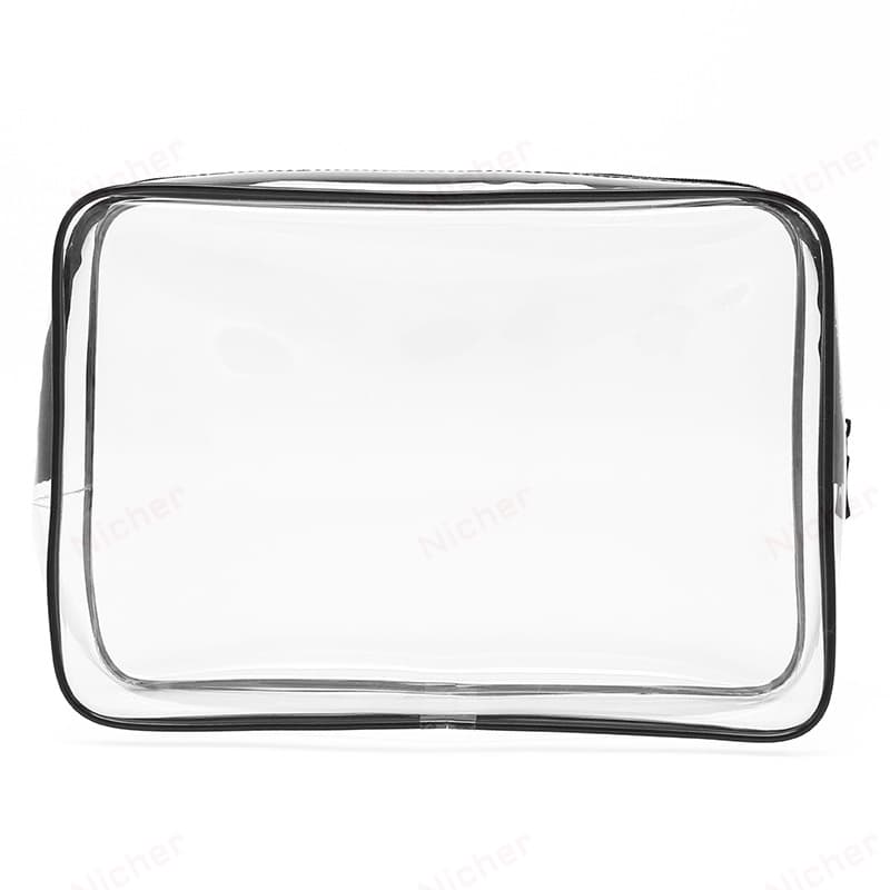 Transparent Toiletry Bag กระเป๋าแต่งหน้าพีวีซีกระเป๋าเก็บเครื่องสําอางแบบพกพาโปร่งใสการเดินทางเพื่อธุรกิจกระเป๋าใส่อุปกรณ์อาบน้ํา รูปที่ 5