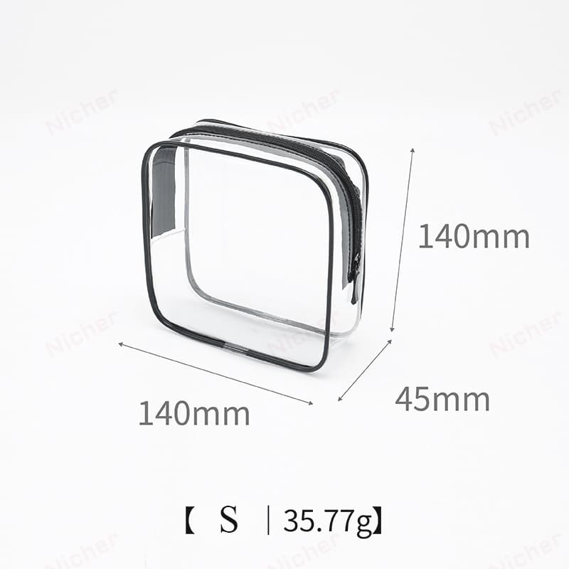 Transparent Toiletry Bag กระเป๋าแต่งหน้าพีวีซีกระเป๋าเก็บเครื่องสําอางแบบพกพาโปร่งใสการเดินทางเพื่อธุรกิจกระเป๋าใส่อุปกรณ์อาบน้ํา รูปที่ 7