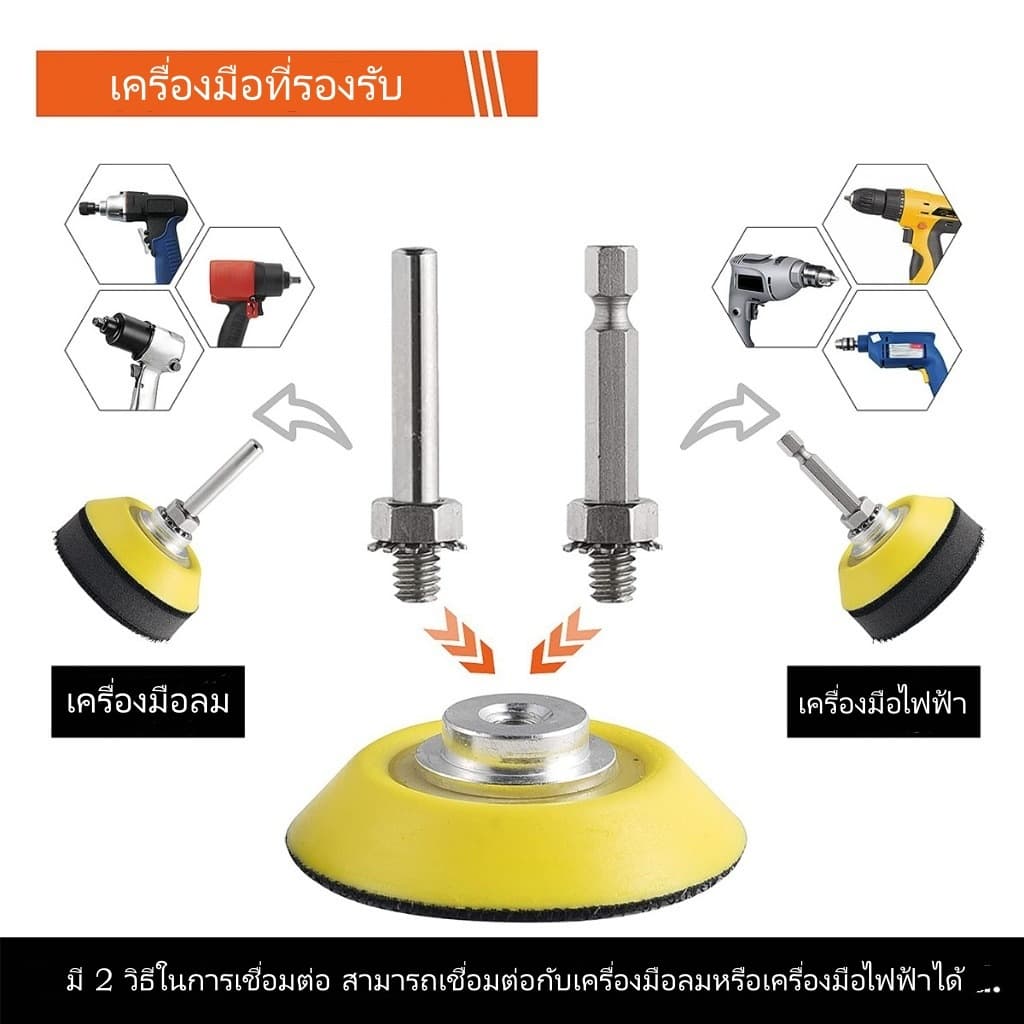 แผ่นขัดทราย 2 นิ้ว อลูมินา เบอร์ 80-3000 แผ่นกระดาษทรายเปลี่ยนเร็ว สำหรับงานขัด รูปที่ 7