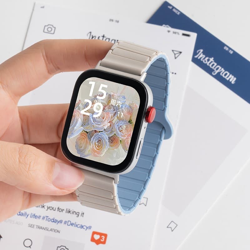 สายรัดสําหรับ Huawei Watch Fit SE / 1 / 2 / 3 / 4 / 4Pro / 5 / 5Pro,อัพเกรดสายรัดข้อมือกีฬาห่วงแม่เหล็ก - Secure Fit & Sweatproof, Multi-Color Choices สําหรับกีฬาและธุรกิจ รูปที่ 3
