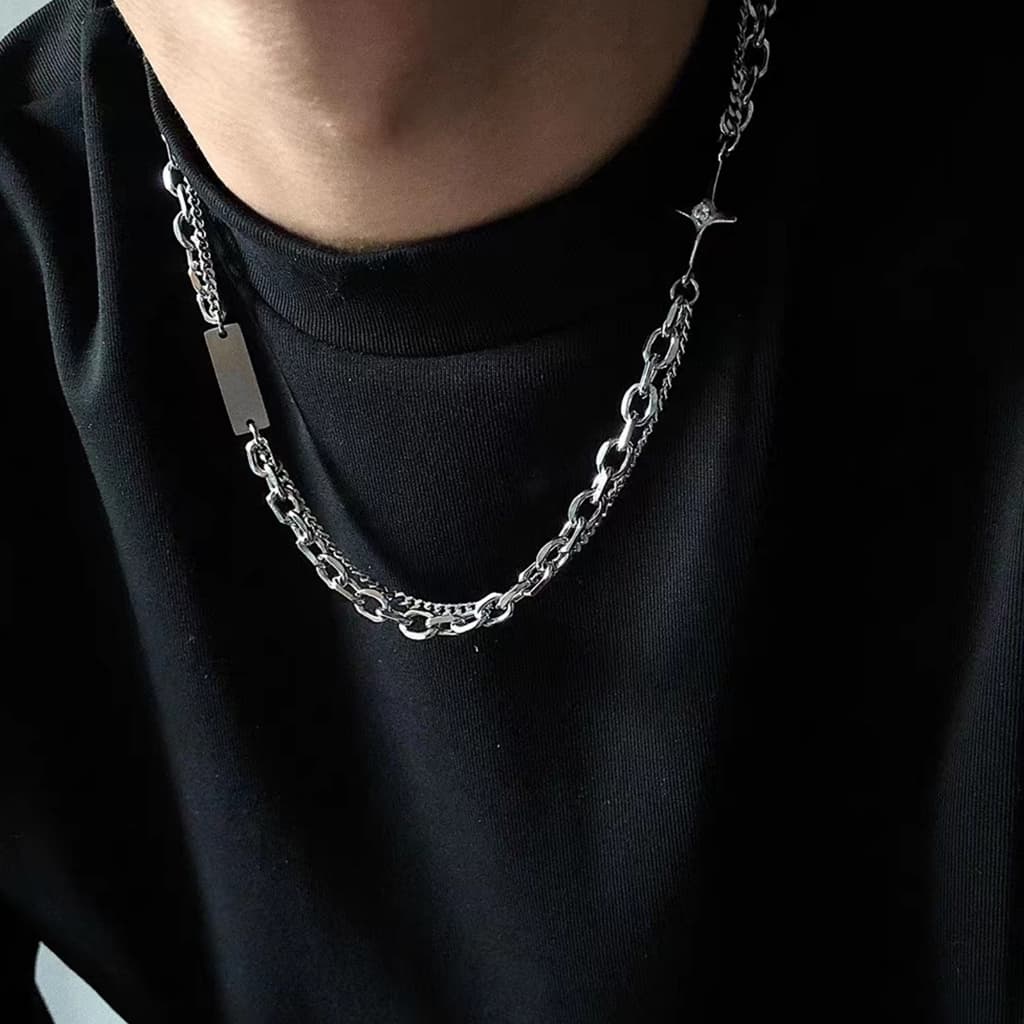 CoolChgสร้อยคอชุบเงิน ไม่จํากัดเพศ อินเทรนด์เครื่องประดับแฟชั่นน้ําหนักเบาสําหรับสวมใส่สบายๆทุกวัน จัดส่งจากกรุงเทพ รูปที่ 5