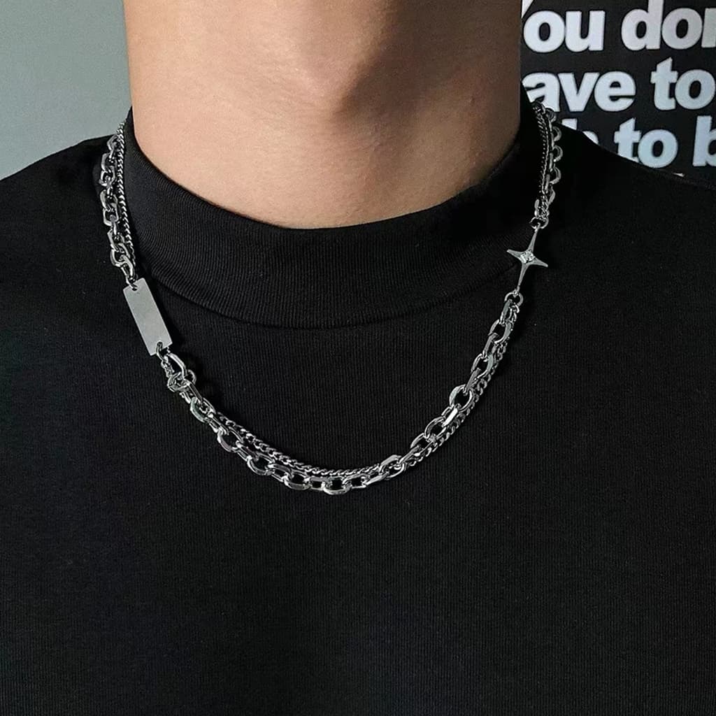 CoolChgสร้อยคอชุบเงิน ไม่จํากัดเพศ อินเทรนด์เครื่องประดับแฟชั่นน้ําหนักเบาสําหรับสวมใส่สบายๆทุกวัน จัดส่งจากกรุงเทพ รูปที่ 6