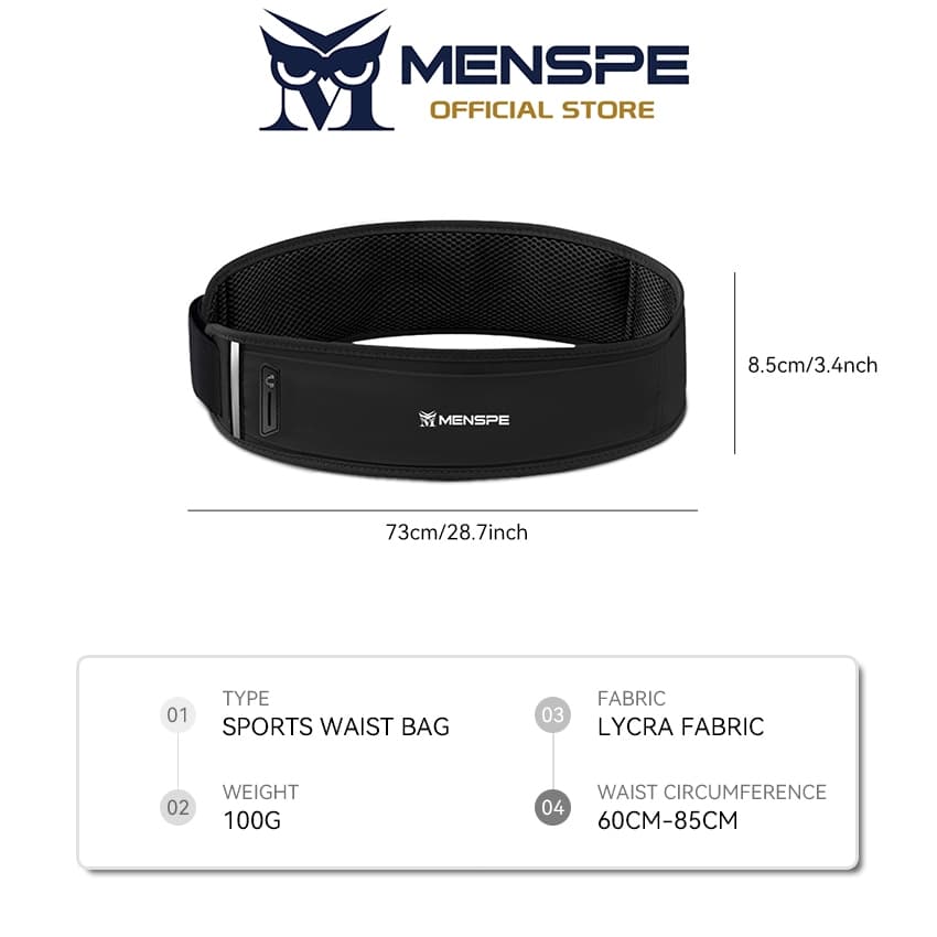 Menspe กระเป๋าคาดเอววิ่งมืออาชีพเข้ากันได้กับโทรศัพท์ภายใต้ 7.2 นิ้วกีฬาสําหรับเดินท่องเที่ยวกระเป๋าคาดเอวจ๊อกกิ้ง รูปที่ 8