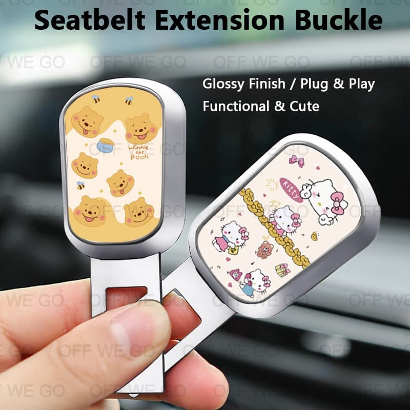 NEW1 PCS Universal Car Seat Belt Extender สําหรับ Toyota etc วัสดุโลหะผสมรถความปลอดภัยเข็มขัดนิรภัยคลิปหัวเข็มขัด รูปที่ 5