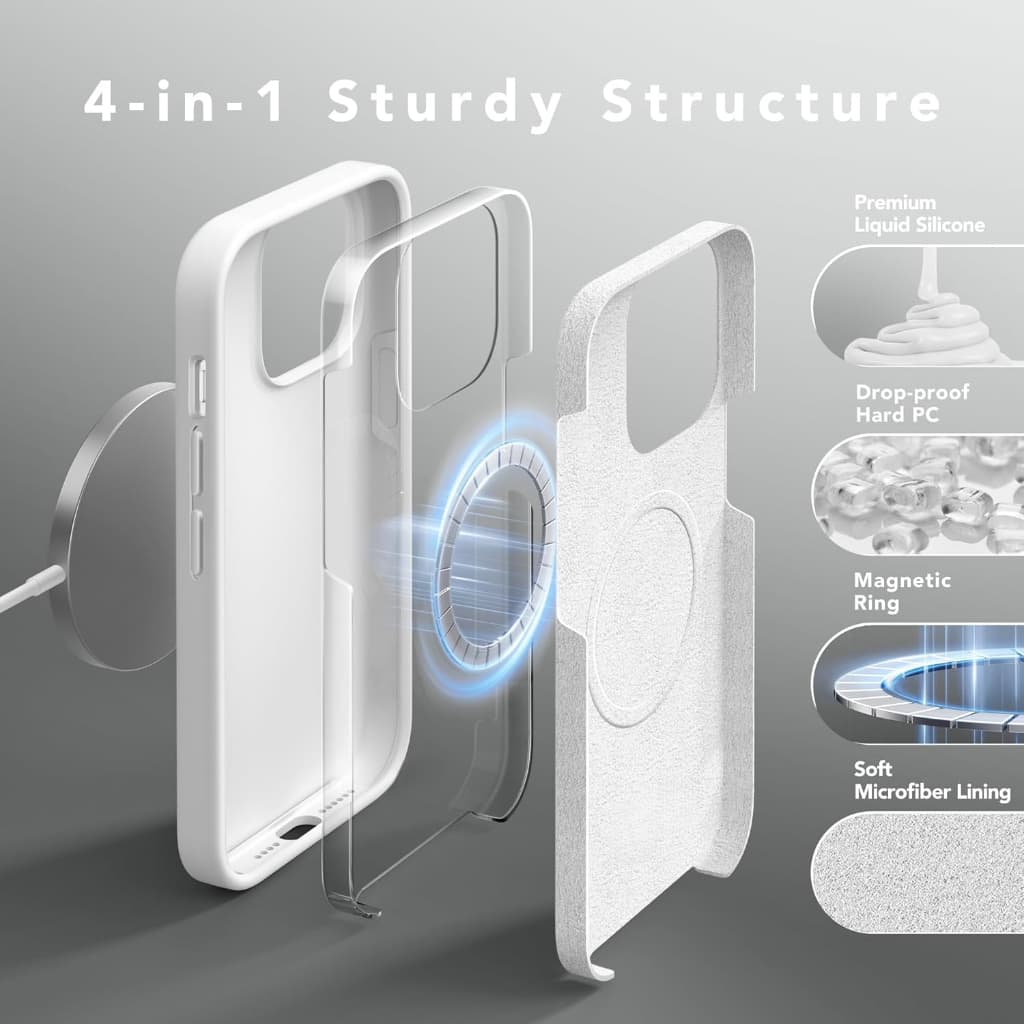 SMLF Liquid Silicone Magnetic Case ซิลิโคนเหลวแม่เหล็กสําหรับ iPhone 16 Pro Max 15 Pro Max 14 Pro Max 13 Pro Max 12 Pro Max 14 13 รูปที่ 6