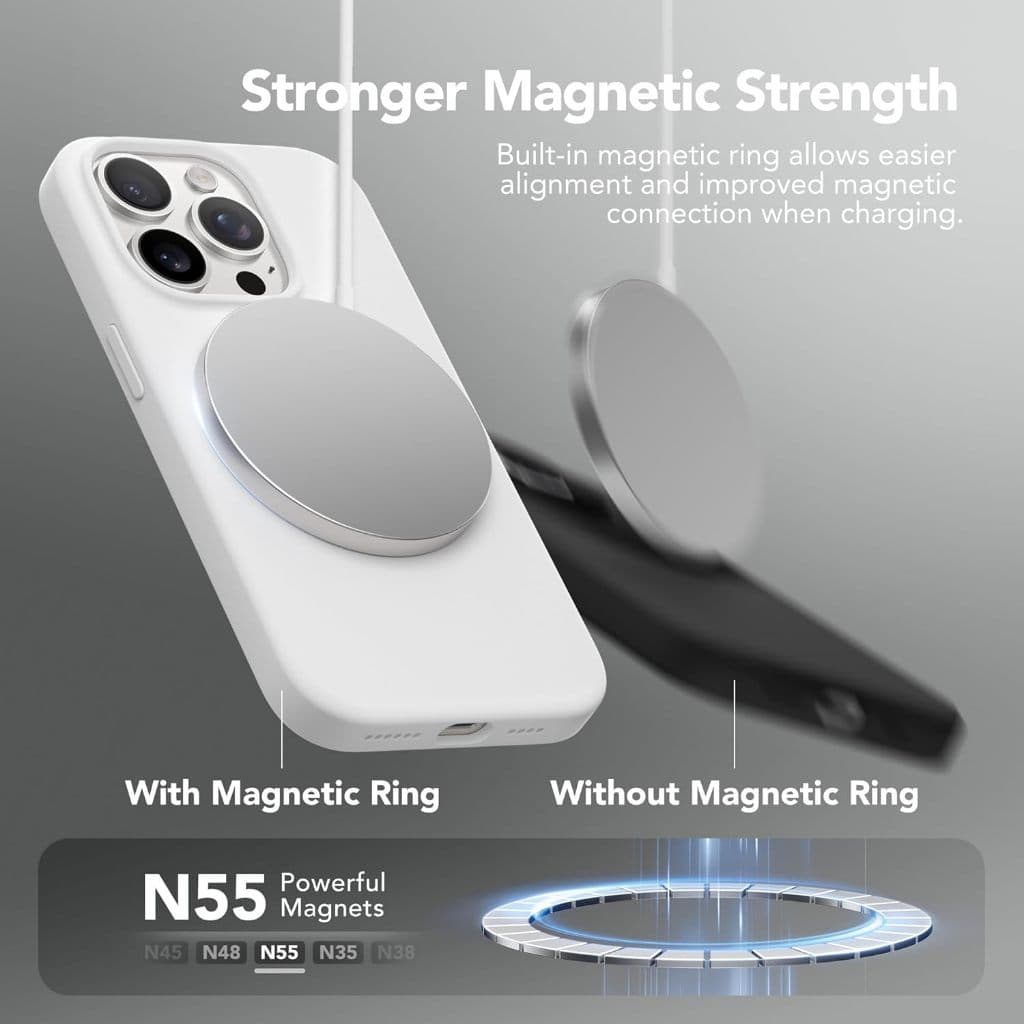 SMLF Liquid Silicone Magnetic Case ซิลิโคนเหลวแม่เหล็กสําหรับ iPhone 16 Pro Max 15 Pro Max 14 Pro Max 13 Pro Max 12 Pro Max 14 13 รูปที่ 3