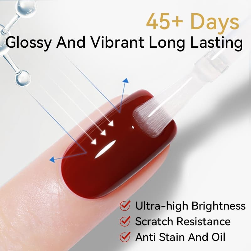 BORN PRETTY 15g Super Top Coat Base Gel No Wipe Top Coat Glossy Long lasting Top Coat Functional Gel Nail Supplies รูปที่ 5