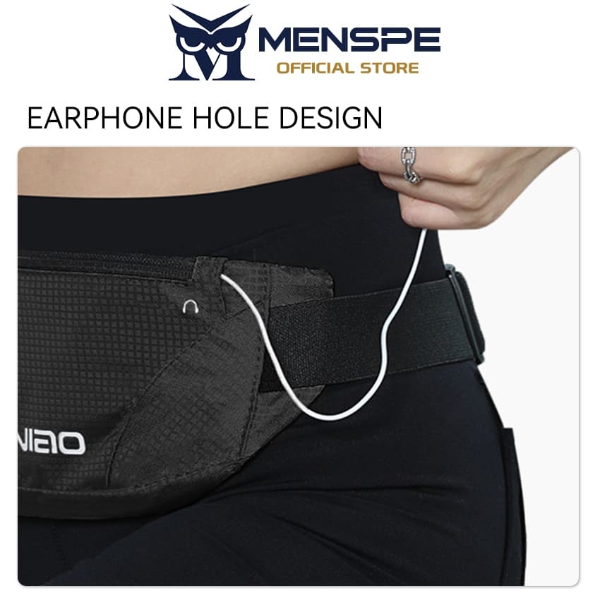 MENSPE กระเป๋ากีฬา Unisex กลางแจ้ง Ultrathin ปรับกันน้ําวิ่งโทรศัพท์กระเป๋าคาดเอวสําหรับออกกําลังกายกีฬากลางแจ้ง รูปที่ 6