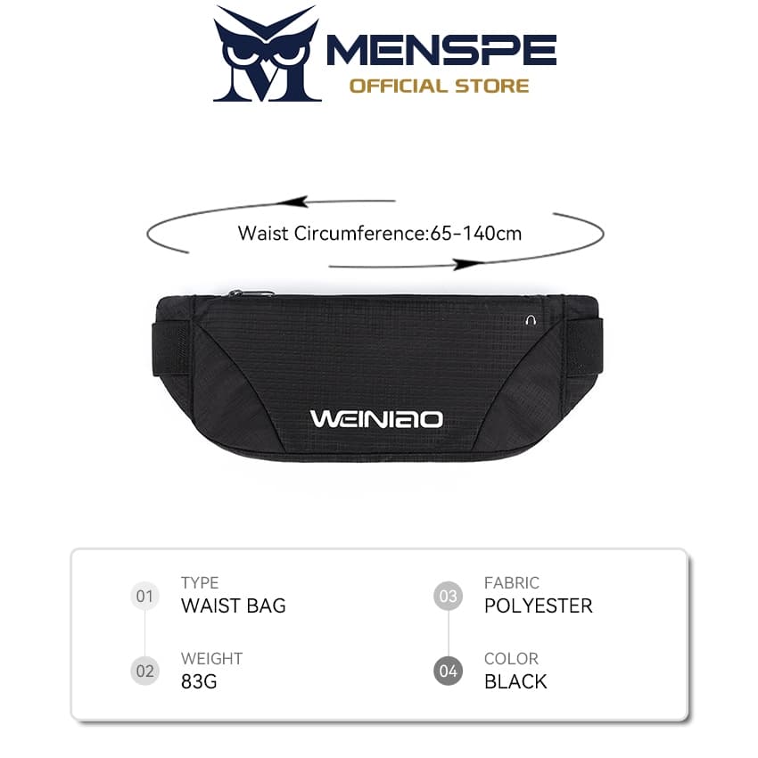 MENSPE กระเป๋ากีฬา Unisex กลางแจ้ง Ultrathin ปรับกันน้ําวิ่งโทรศัพท์กระเป๋าคาดเอวสําหรับออกกําลังกายกีฬากลางแจ้ง รูปที่ 8