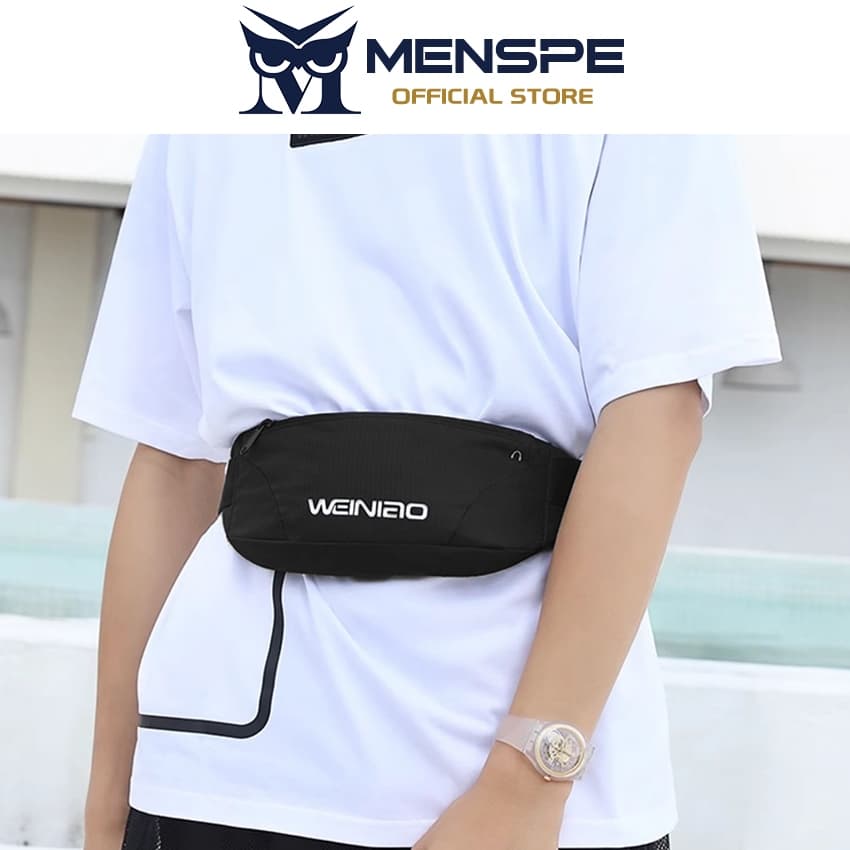 MENSPE กระเป๋ากีฬา Unisex กลางแจ้ง Ultrathin ปรับกันน้ําวิ่งโทรศัพท์กระเป๋าคาดเอวสําหรับออกกําลังกายกีฬากลางแจ้ง รูปที่ 2