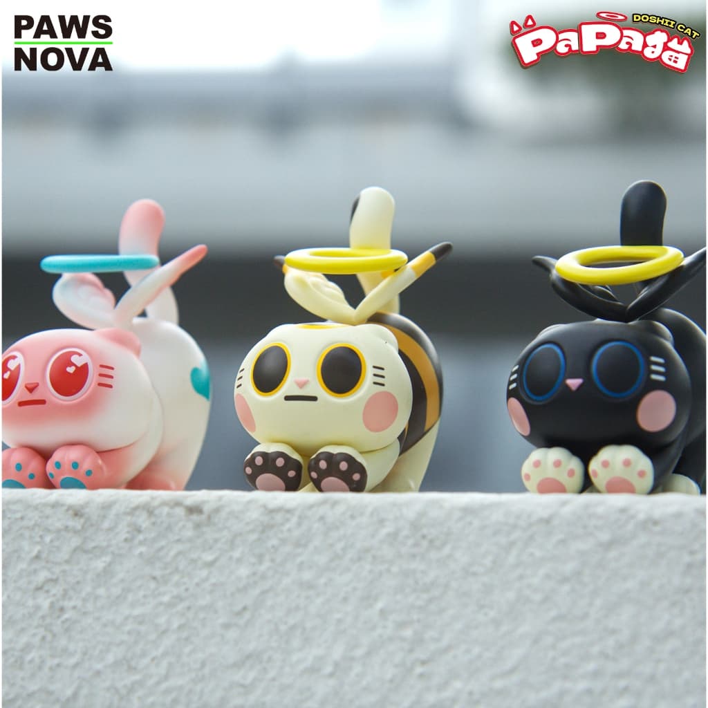 PAWSNOVA Doshii Cat ซีรีส์แมวนอนหมอบ กล่องสุ่มฟิกเกอร์ ของสะสมน่ารักแต่งห้อง รูปที่ 5