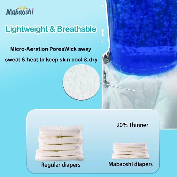 Mabaoshi ผ้าอ้อมเด็กขนาดใหญ่ทุกขนาด L-7XL 50 ชิ้น กางเกงผ้าอ้อมแบบดึงขึ้นขนาดใหญ่ 5XL 6XL สําหรับเด็กทารก รูปที่ 7