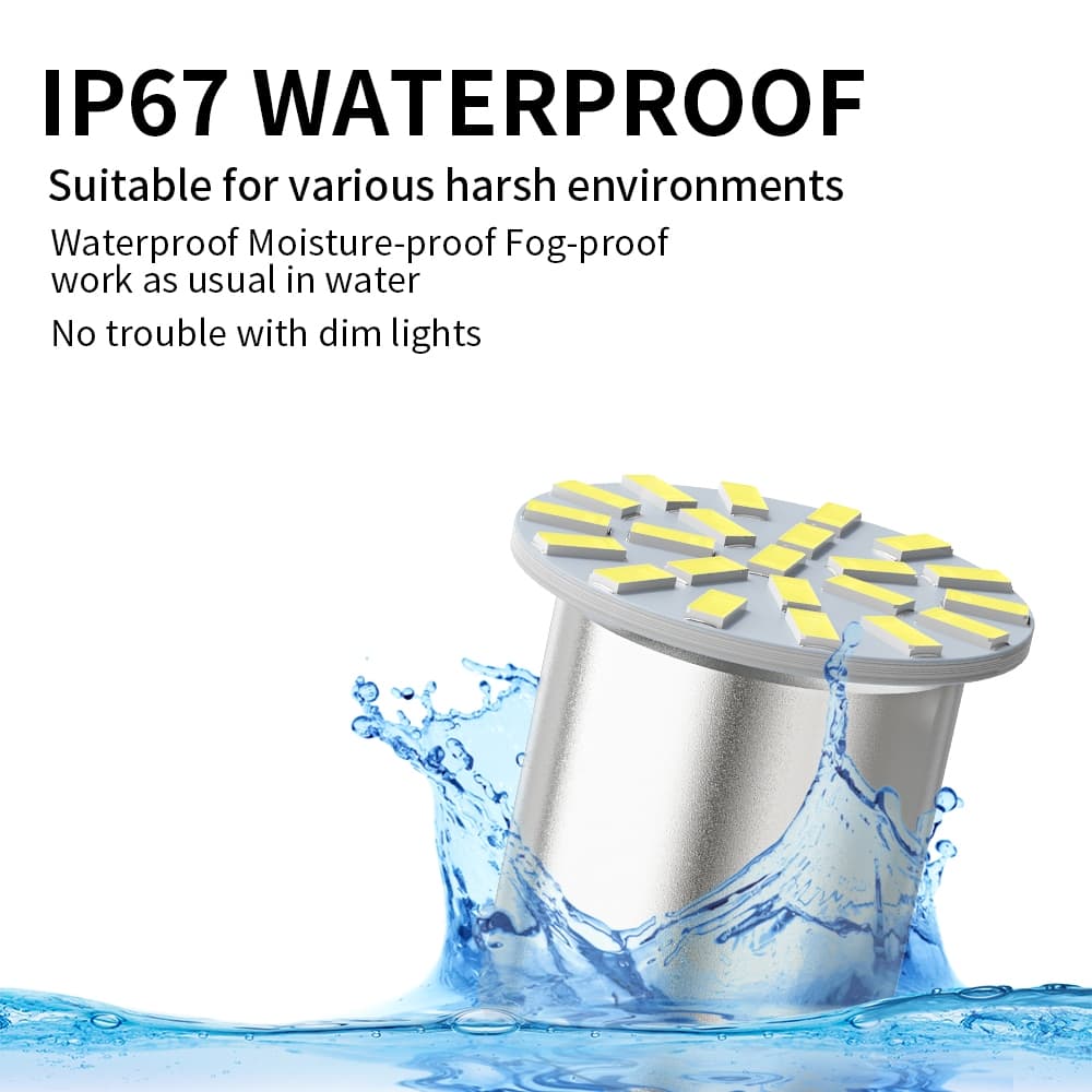 12V/24V 1156 BA15S P21W 1157 Bay15d P21-5W led Super Bright ไฟเลี้ยว 3014 22SMD ไฟท้าย LED ไฟเบรคหลอดไฟรถยนต์ รูปที่ 5