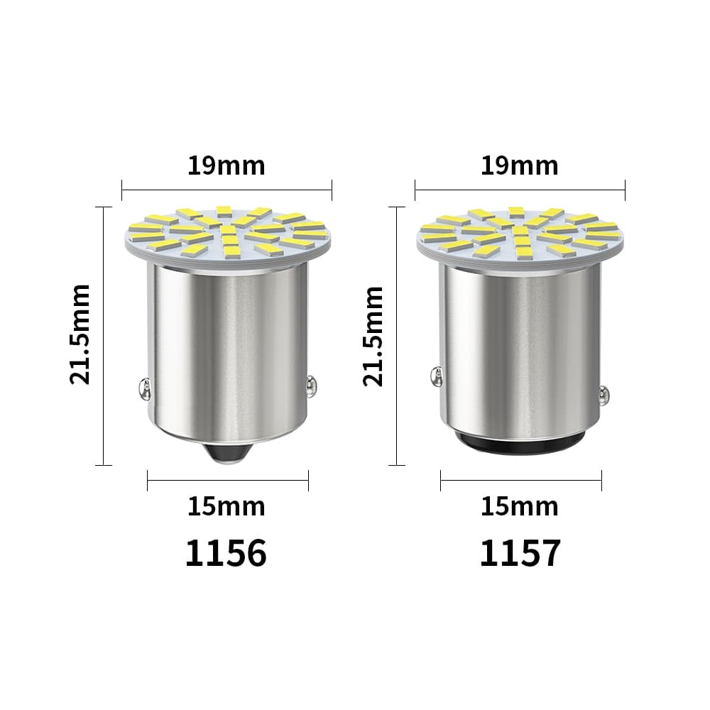 12V/24V 1156 BA15S P21W 1157 Bay15d P21-5W led Super Bright ไฟเลี้ยว 3014 22SMD ไฟท้าย LED ไฟเบรคหลอดไฟรถยนต์ รูปที่ 9