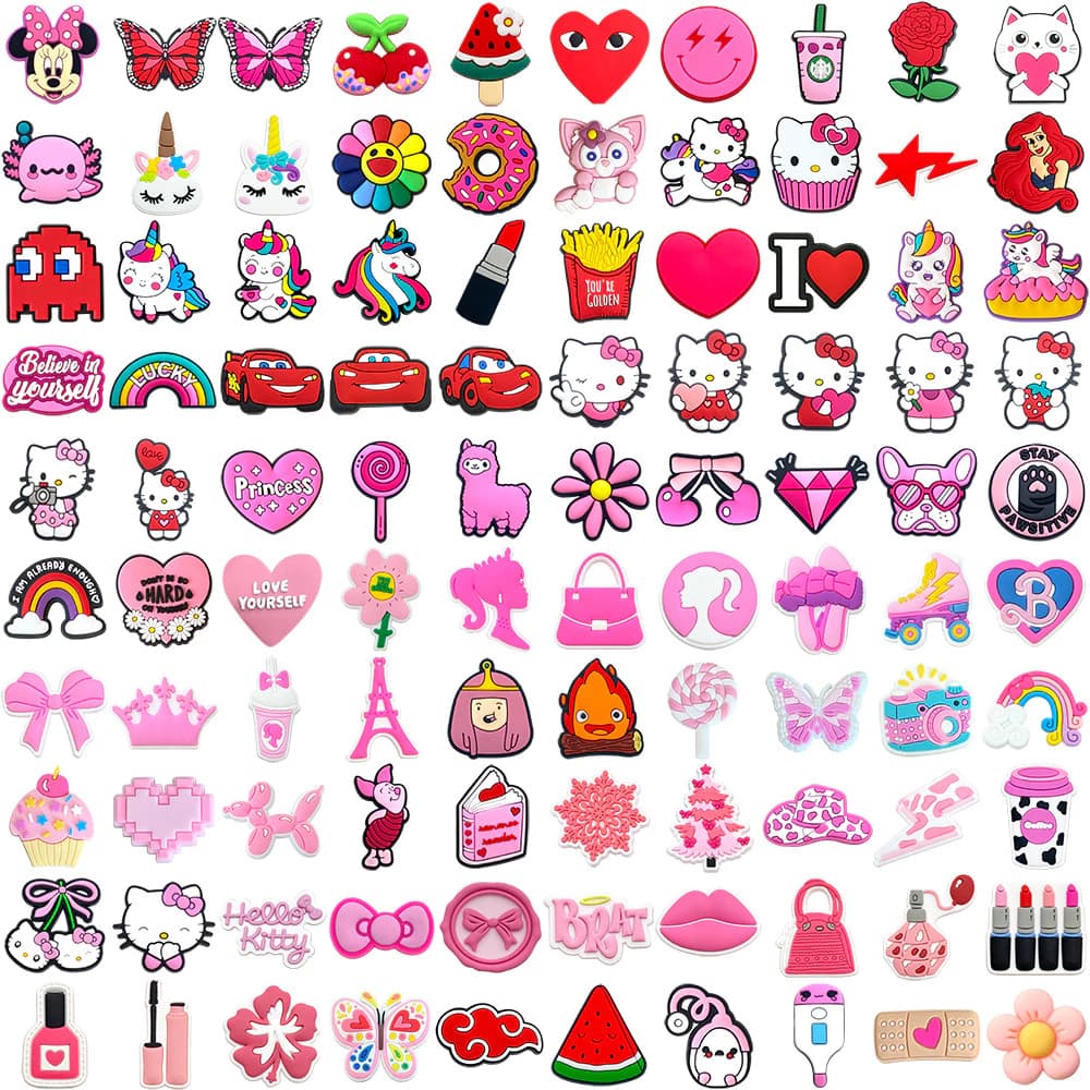 Charms DIY สีชมพู สำหรับประดับรองเท้าแตะ ของขวัญสนุกๆ สำหรับเด็ก รูปที่ 1