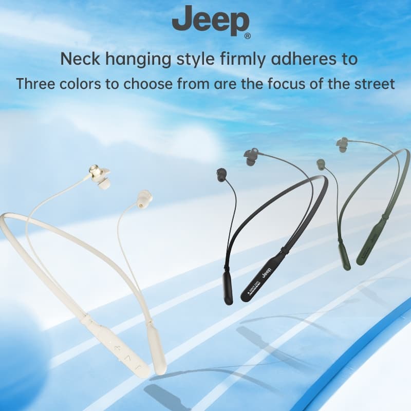 Jeep EW135 หูฟังไร้สาย บลูทูธ 5.4 หูฟังคล้องคอ เสียงดี HD Calls เเบตอึด สําหรับเล่นกีฬา วิ่ง รูปที่ 3