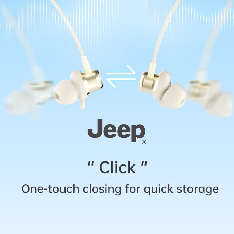 Jeep EW135 หูฟังไร้สาย บลูทูธ 5.4 หูฟังคล้องคอ เสียงดี HD Calls เเบตอึด สําหรับเล่นกีฬา วิ่ง รูปที่ 6