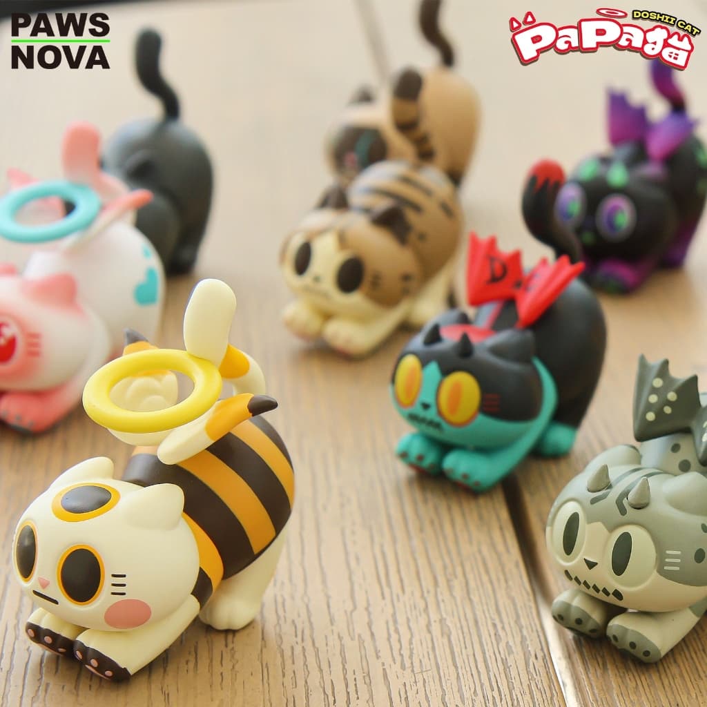 PAWSNOVA Doshii Cat ซีรีส์แมวนอนหมอบ กล่องสุ่มฟิกเกอร์ ของสะสมน่ารักแต่งห้อง รูปที่ 6