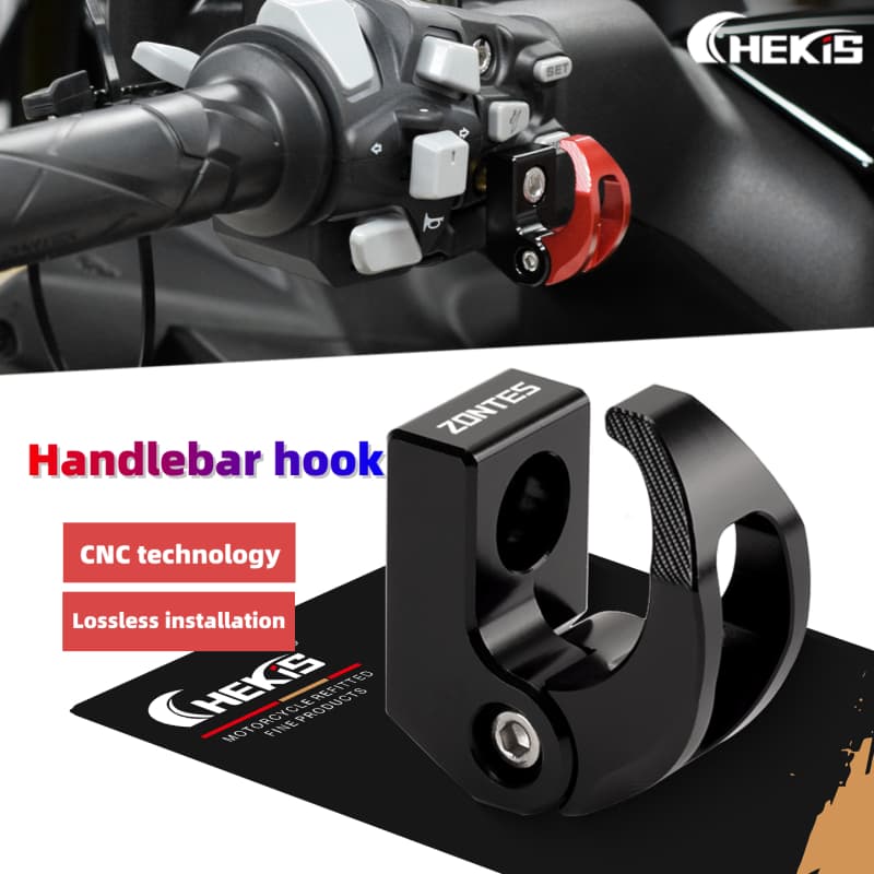 Chekis สําหรับ ZONTES 368G 368E 368K 368D 368M 150X 150M 350D 350E V1 V2 ก๊อกน้ํา handle พับตะขอชั้นเก็บกระเป๋าเดินทางหมวกกันน็อกHandlebar Rack อุปกรณ์ตกแต่ง 2026 2025 รูปที่ 1