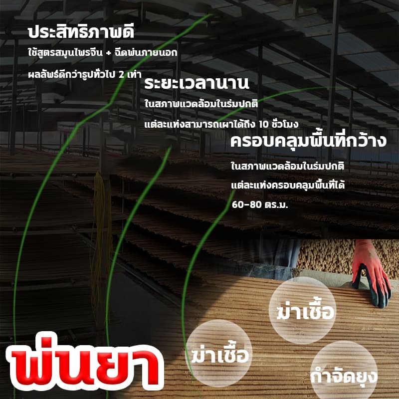 ธูปจัมโบ้ตะไคร้ ไล่ 20 แท่ง 1.2 เมตร เผาไหม้ได้นาน 12 ชั่วโมง ธูปตะไคร้ไล่ยุง กำจัดยุง ฆ่าเชื้อ และขจัดกลิ่น เห็นผลใน 5 นาที ธูปไล่ยุง ธูป กำ จัด ยุง รูปที่ 6
