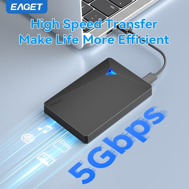 EAGET G20 5Gbps ฮาร์ดไดรฟ์ภายนอกแบบพกพาความเร็วสูงสําหรับพีซีเดสก์ท็อปและแล็ปท็อปและโทรศัพท์ รูปที่ 2