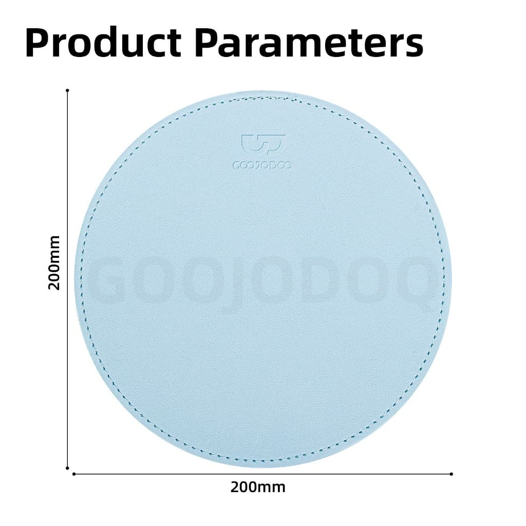 GOOJODOQ แผ่นรองเมาส์ ทรงกลม ด้านเดียว สีพื้น คอมพิวเตอร์ สํานักงาน เกม แผ่นรองโต๊ะ กันลื่น รูปที่ 8