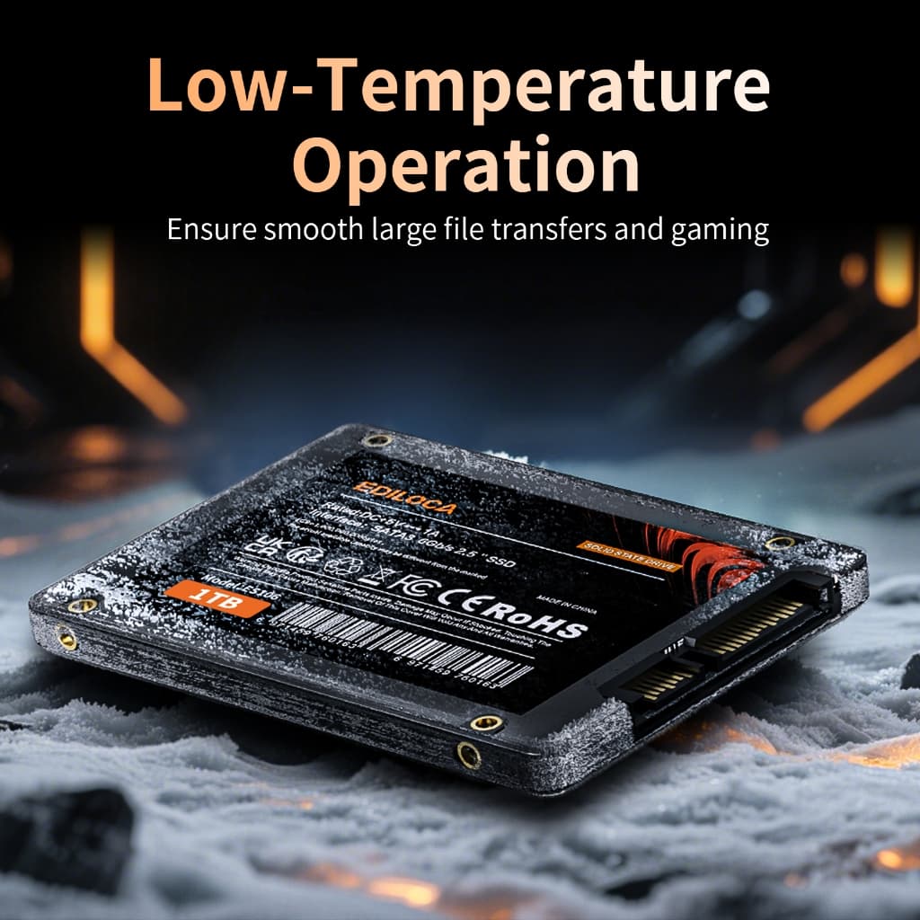 Ediloca ES106 2.5'' SATA SSD 128GB 256GB 512GB 3D NAND - รับประกัน 5 ปี - เหมาะสำหรับเดสก์ท็อปและโน๊ตบุ๊ค รูปที่ 5