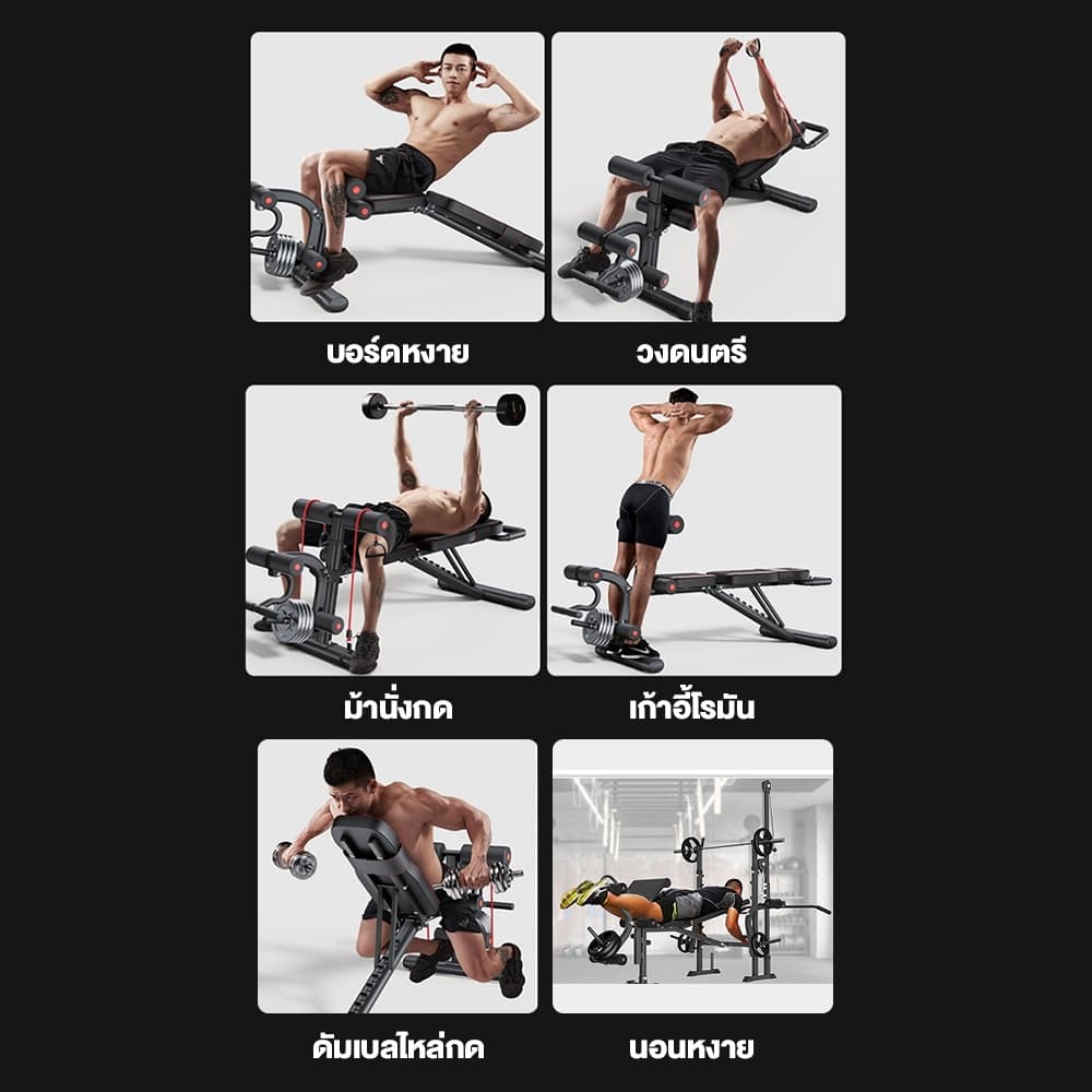 OneTwoFit ม้านั่งออกกำลังกาย พับได้ เก้าอี้ยกน้ำหนัก ม้านั่งดัมเบล เก้าอี้บริหารหน้าท้อง เก้าอี้ออกกําลังกายปรับระดับได้ 9 ระดับ รูปที่ 9
