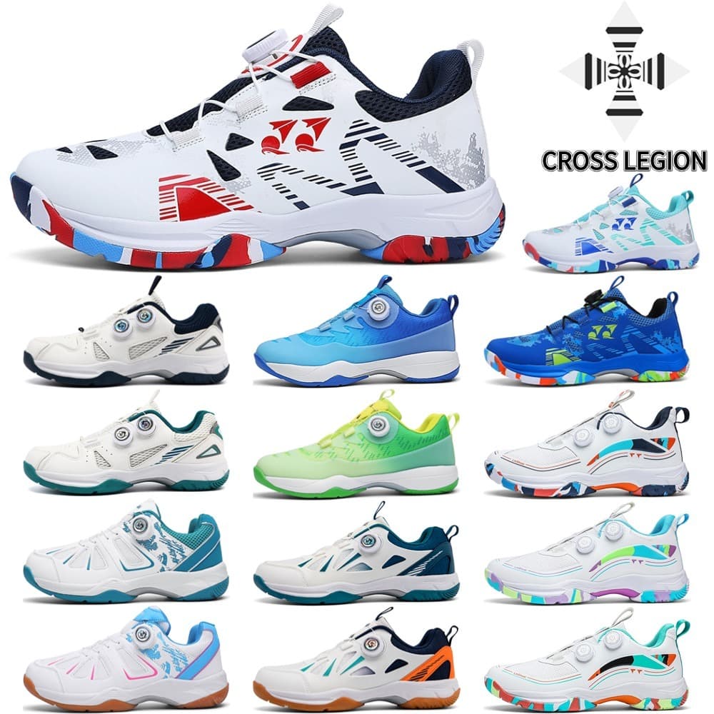 CROSS LEGION รองเท้ากีฬา รองเท้าแบดมินตัน รองเท้าฝึกซ้อมแข่งขันระดับมืออาชีพสำหรับผู้ชายและผู้หญิง ทนทานและระบายอากาศได้ดี