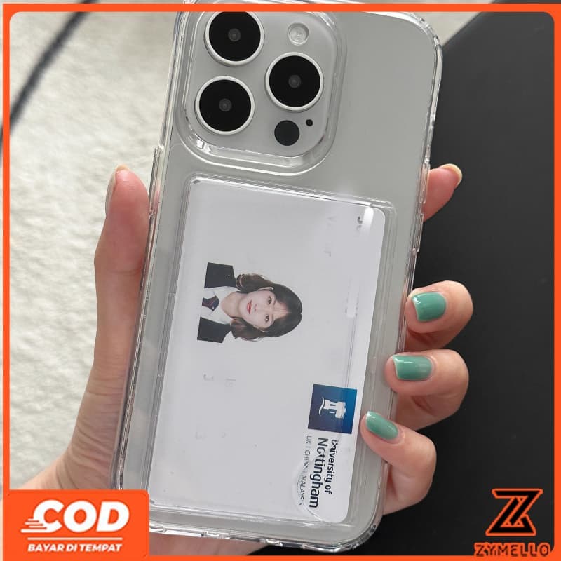 เหมาะสําหรับ OPPO Reno 15F Reno14F Reno14 Pro Reno 13F Reno13Pro Reno12 ผู้ถือบัตรโปร่งใสมีสไตล์ที่มีการเจาะละเอียดและเคสโทรศัพท์ TPU กันกระแทก รูปที่ 3