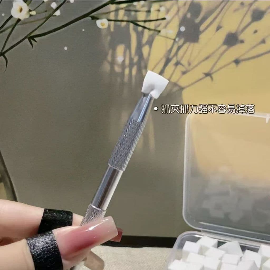 MINI Detail Makeup Sponge Set คอนซีลเลอร์ฟองน้ําแต่งหน้าพัฟแต่งหน้า Applicator Nail Art Applicator รูปที่ 4