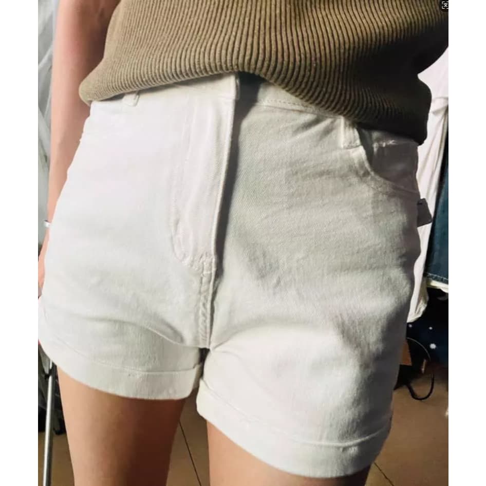 จากไทยกางเกงยีนส์ขาสั้นผู้หญิง เอวสูง S-2XL แฟชั่นเกาหลี ใส่สบาย ทรงสวย แมทช์ง่าย กางเกงขาสั้น รูปที่ 9