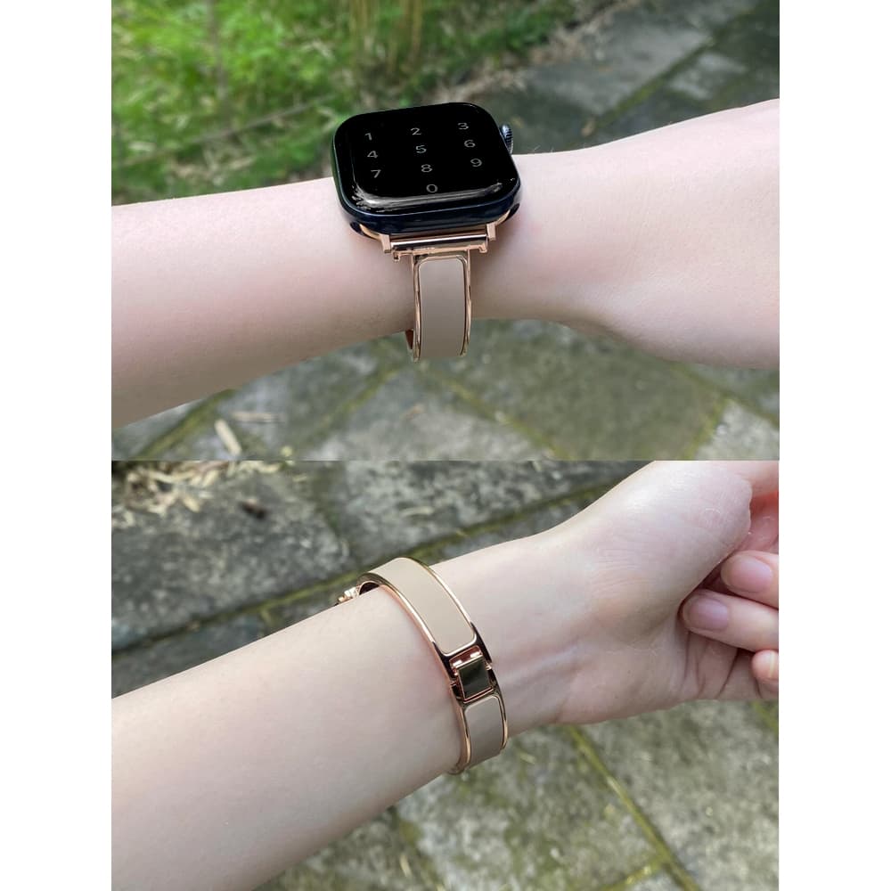 สุภาพสตรีแฟชั่นบางโลหะสร้อยข้อมือสําหรับ Apple Watch S11 SE3 Ultra3 S10 S9 S8 SE S7 S6 Ultra 49 46 42 44 41 45 มม. สายรัดข้อมือ รูปที่ 2