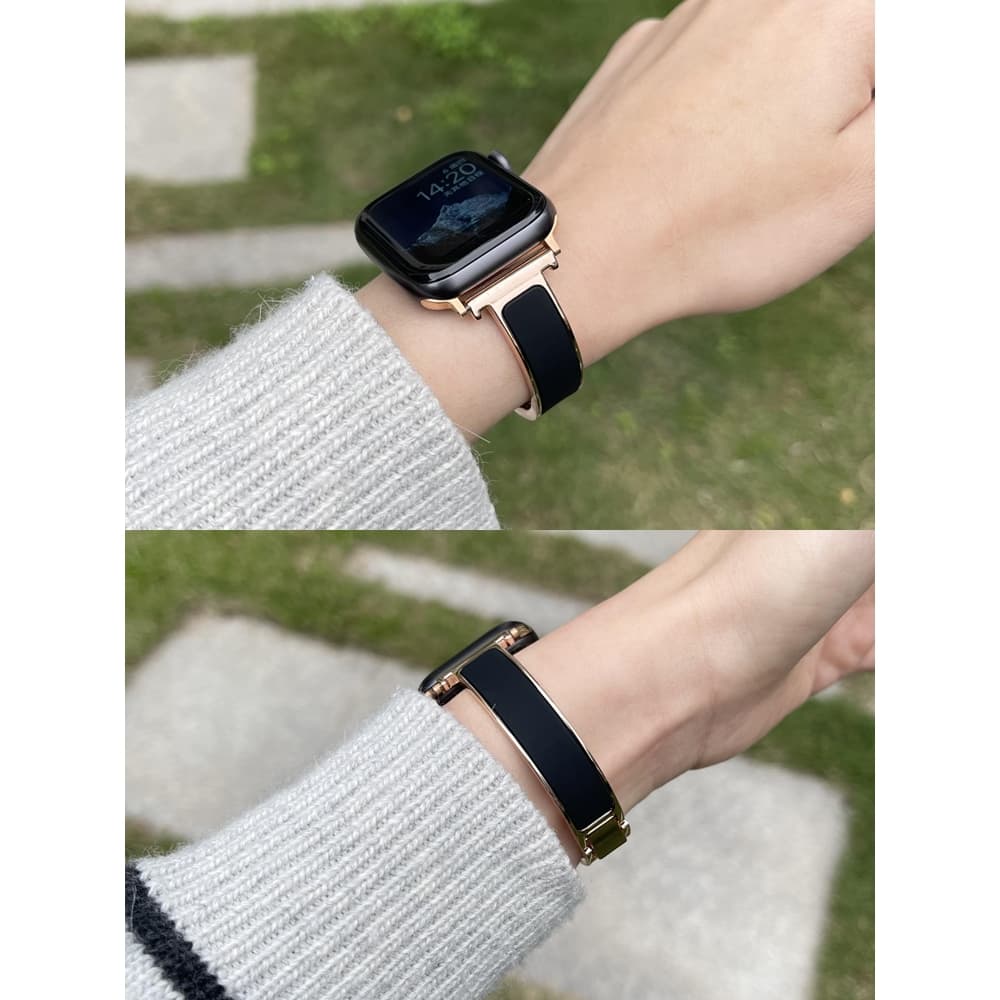 สุภาพสตรีแฟชั่นบางโลหะสร้อยข้อมือสําหรับ Apple Watch S11 SE3 Ultra3 S10 S9 S8 SE S7 S6 Ultra 49 46 42 44 41 45 มม. สายรัดข้อมือ รูปที่ 6
