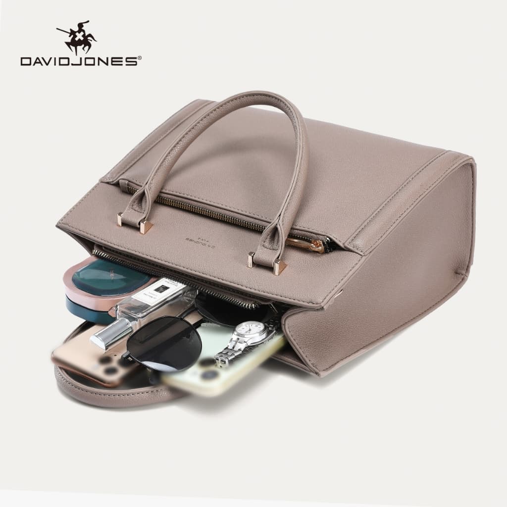 David Jones Paris 2024 ฤดูใบไม้ผลิฤดูร้อนใหม่คอลเลกชัน Designer Women Totes Top-Handle กระเป๋าหนัง pu หญิงนุ่มและกระเป๋า รูปที่ 7