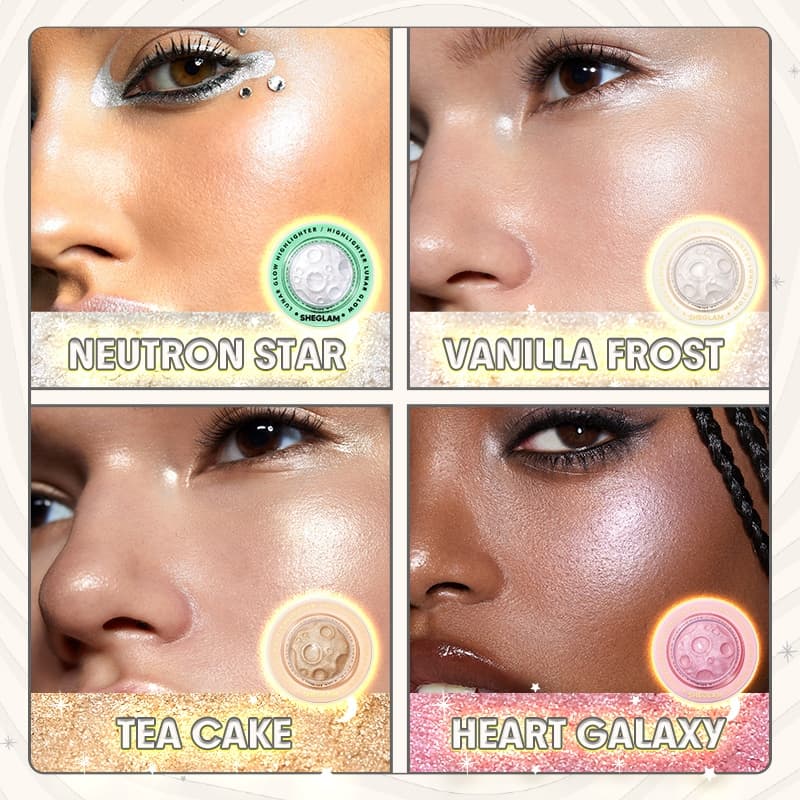 Sheglam Lunar Glow Highlighter Long Wear Brightening Non-Caking Waterproof Glow Highlighter แต่งหน้า รูปที่ 4